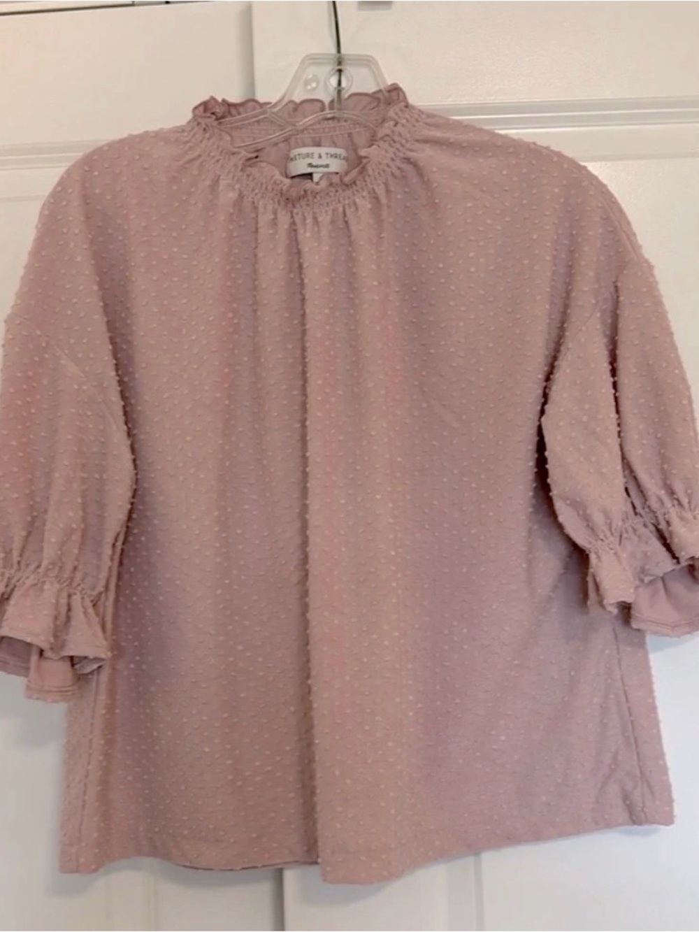 Madewell Texture & Thread Clipdot Ruffle Top - Picture 2 of 5
